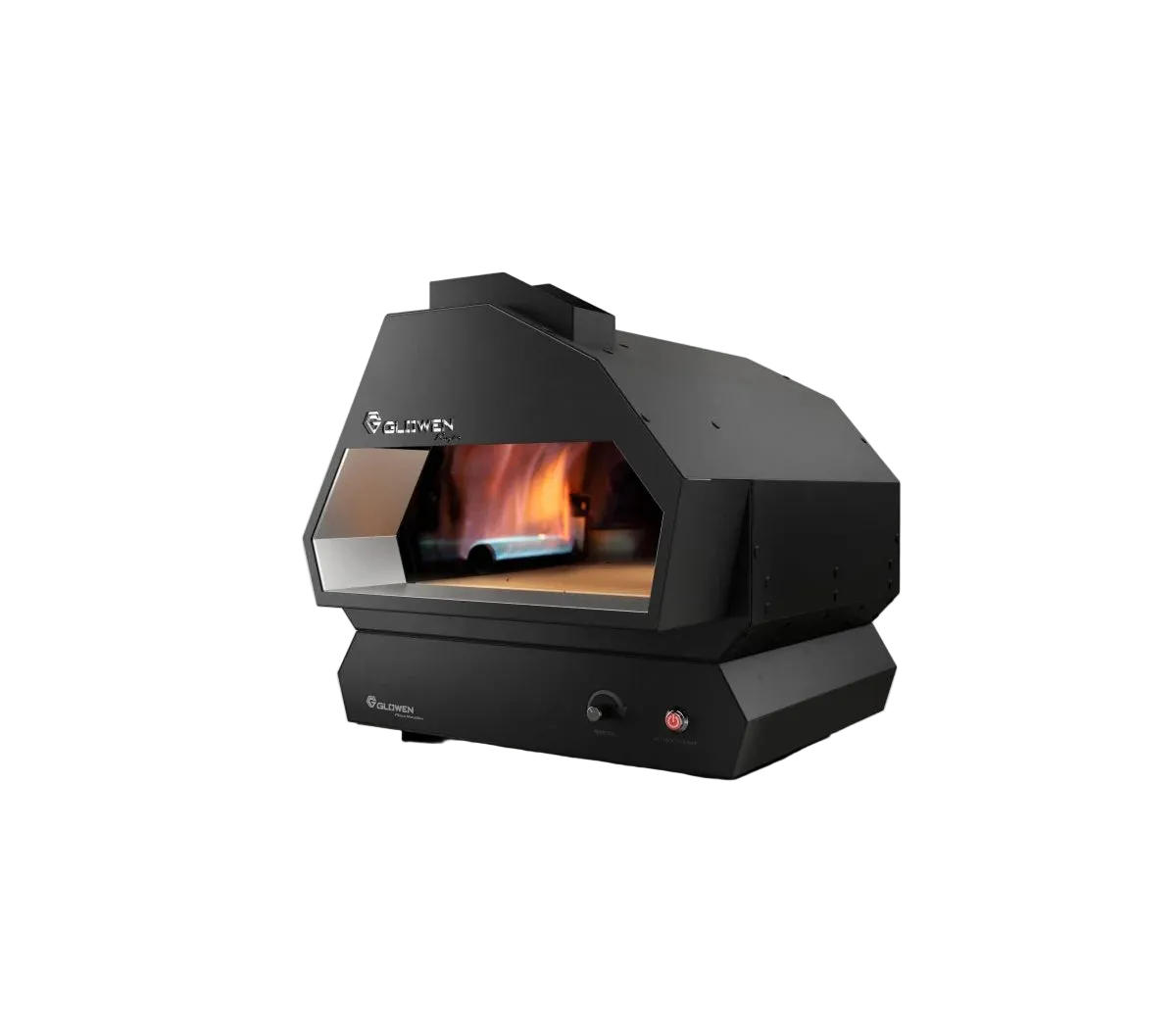Glowen Raptor met automatisch draaiende pizza steen