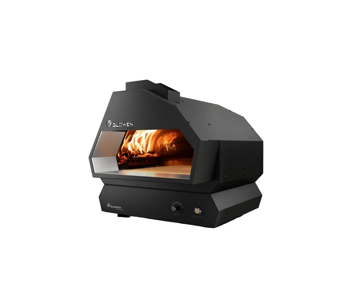 Glowen Raptor met automatisch draaiende pizza steen